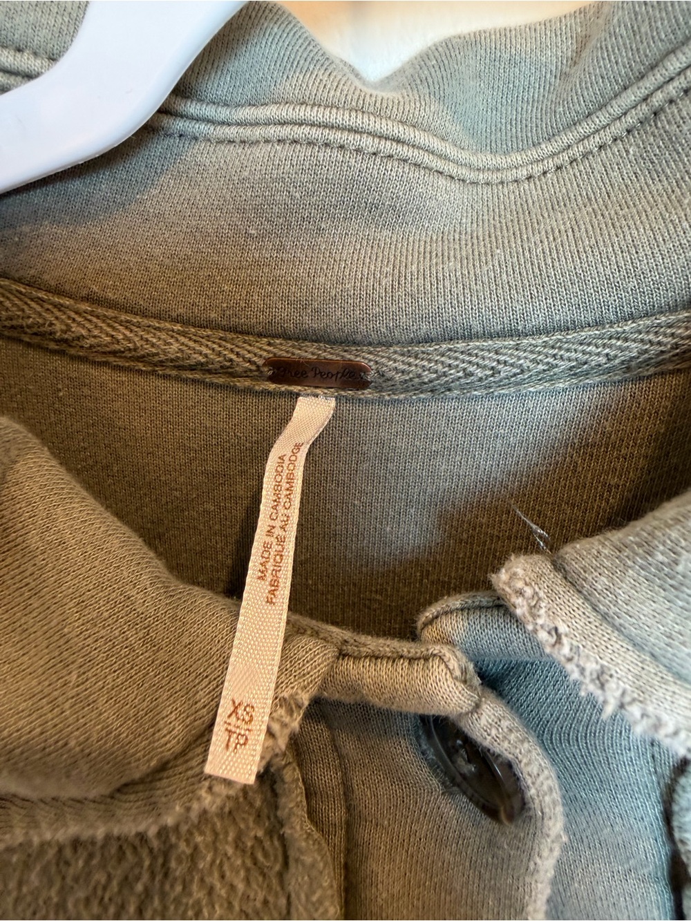 Free People Oversized Ruby Sherpa Jacket in Jaded Green - Picture 3 of 4